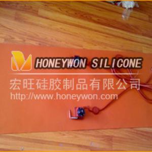 Silicone rubber blanket heaters with manual thermostat
